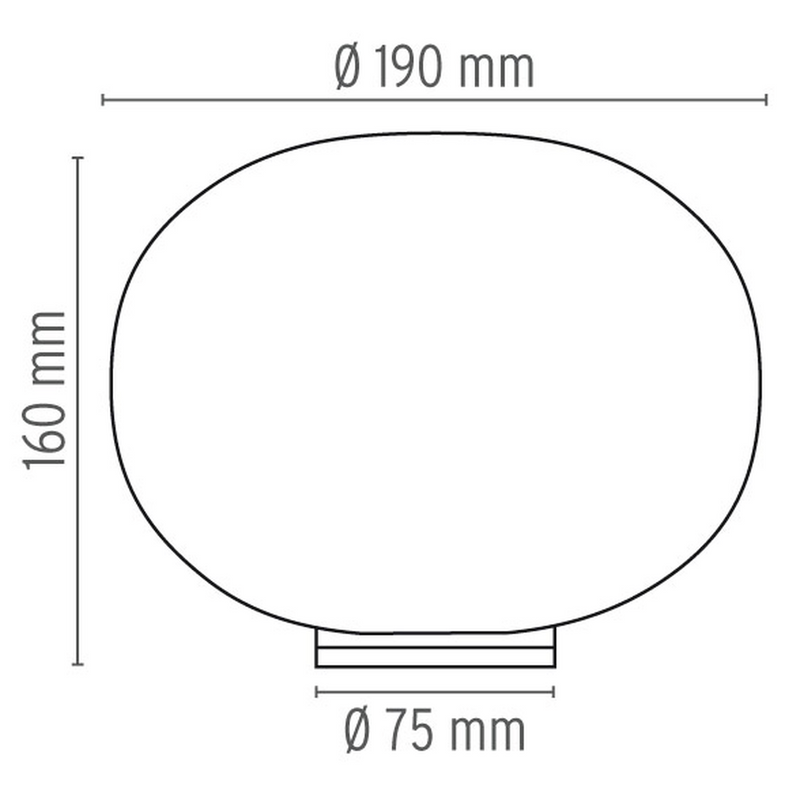 Flos Glo-Ball Basic Zero bordlampe 19cm - med dimmer-Bordlamper-Flos-Fls__F3330009-Lightup.no