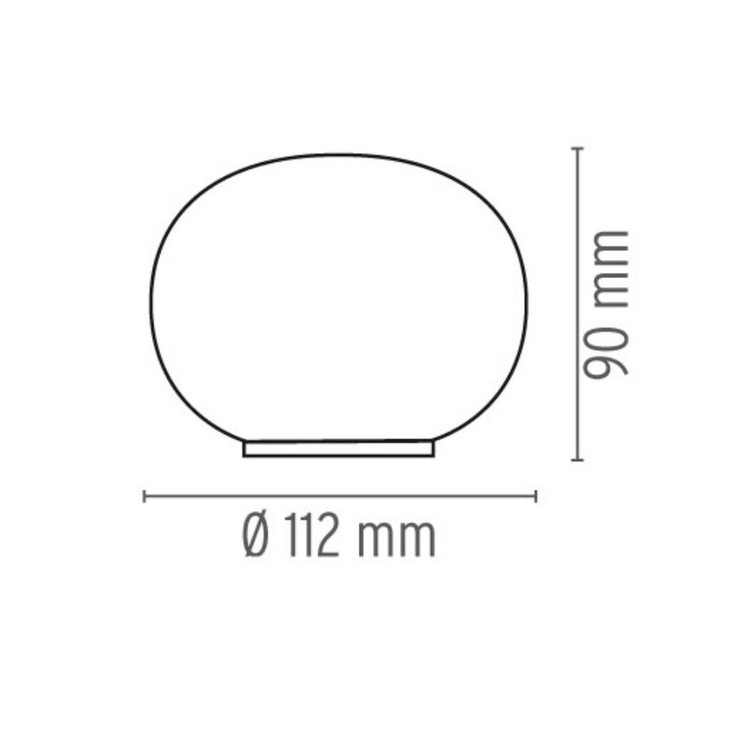 Flos Mini Glo-Ball bordlampe 11cm med Av/På-bryter-Bordlamper-Flos-Opal-Fls__F4191009-Lightup.no