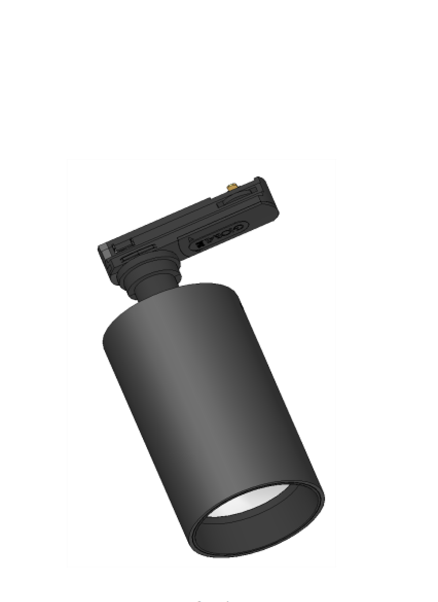 Flos UT Spot Track, 2m 5 spotter, Sort, FLOS-Spotskinner 230V-Flos-Fls__GB2200-2+GB11-2+GB41-2+5x09.4060.14SORT-Lightup.no