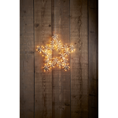 Flower star siluett hengende utendørsdekorasjon 60 cm IP44 200 LED varmhvit-Julebelysning dekor og pynt ute-Star Trading-475-14-Lightup.no