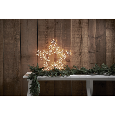 Flower star siluett hengende utendørsdekorasjon 60 cm IP44 200 LED varmhvit-Julebelysning dekor og pynt ute-Star Trading-475-14-Lightup.no