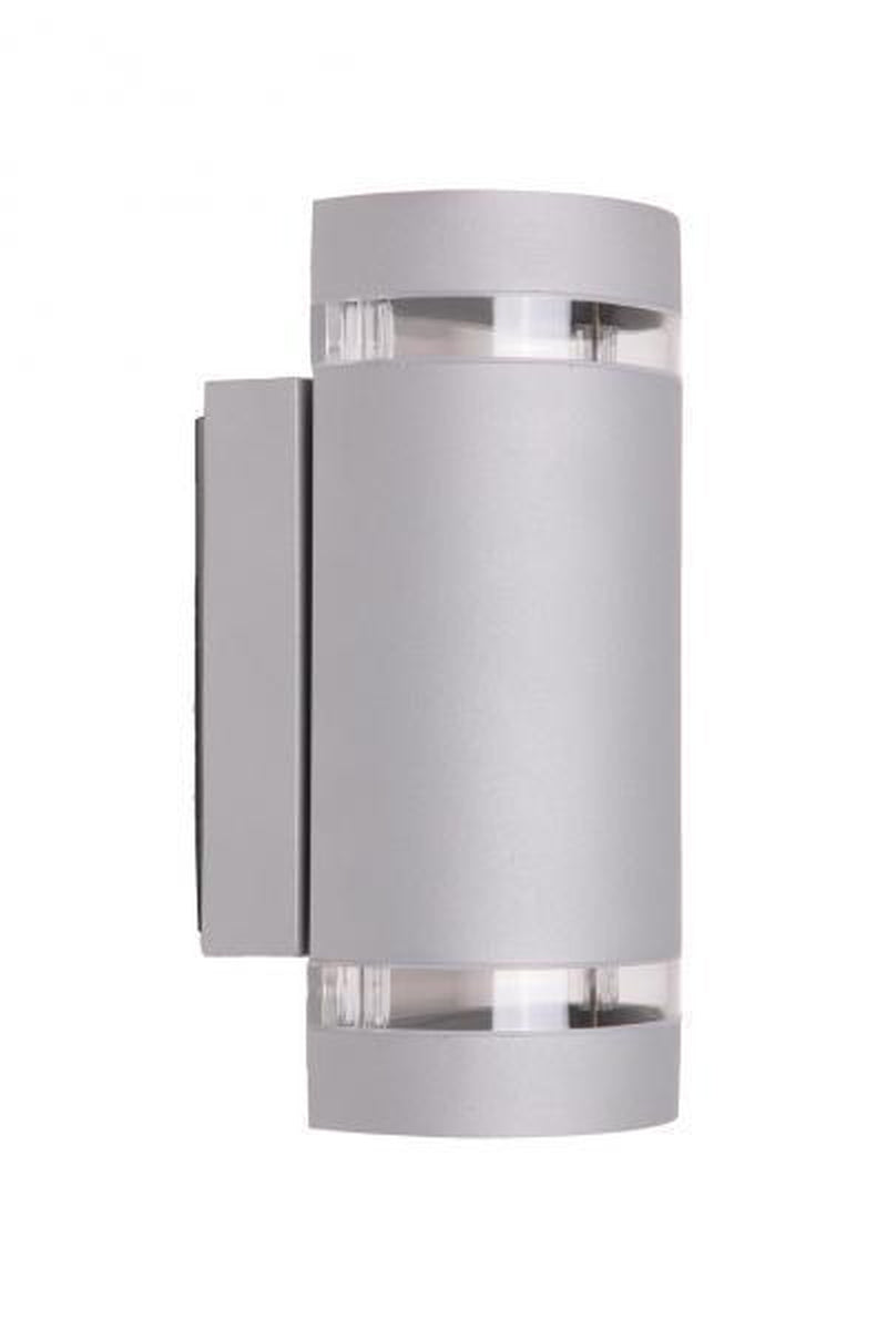 Focus Duo + 2 stk LEDpærer aluminiumsfarget-Utebelysning vegg opp og ned-Nordlux-87409320-Lightup.no