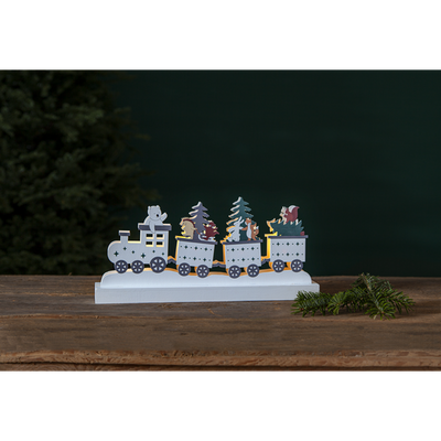 Forest Friends borddekorasjon batteridrevet - Tog-Julebelysning dekor og pynt-Star Trading-271-93-Lightup.no