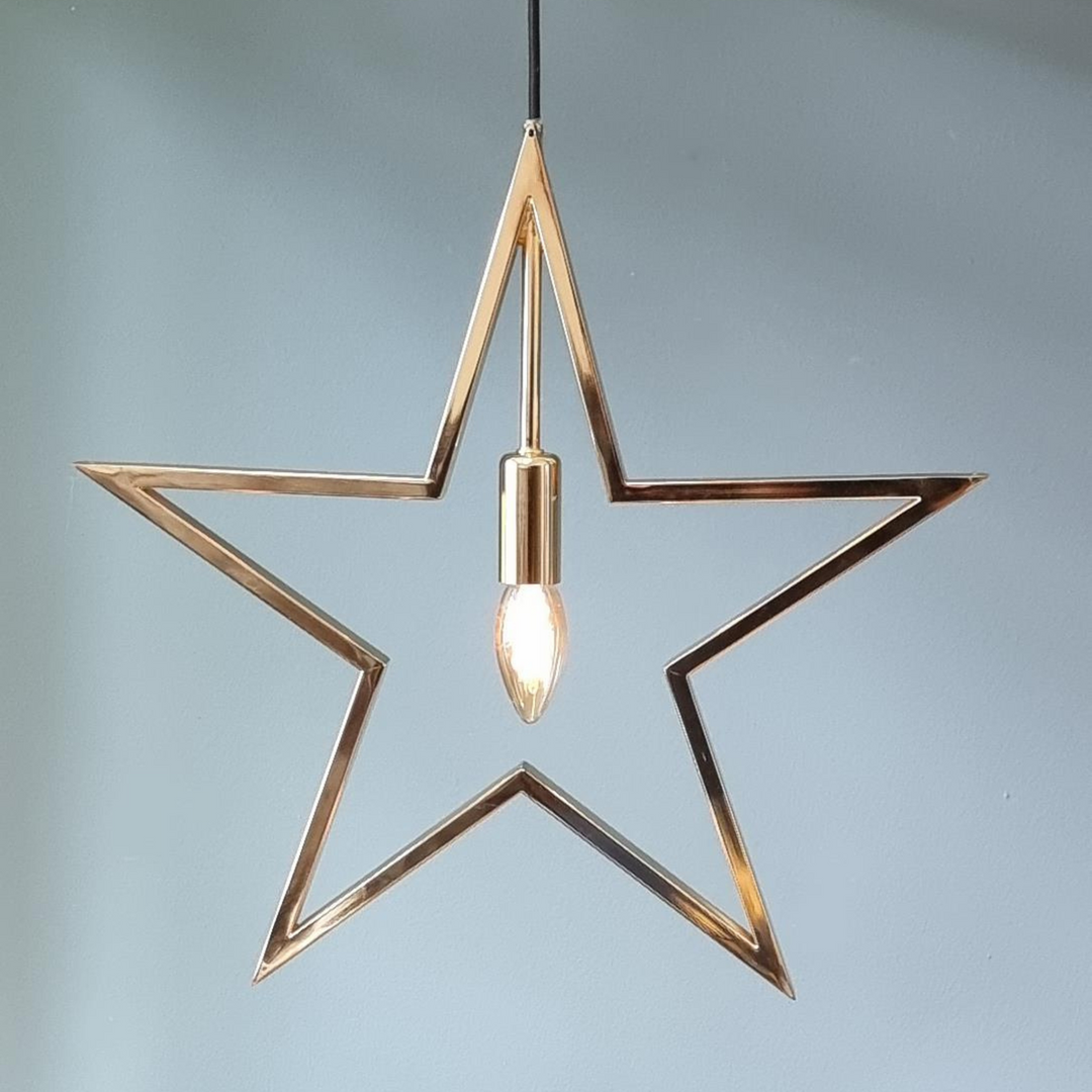 Frame adventsstjerne 42 cm - Gullfarget-Julebelysning adventstjerne-Scanlight-Gull-169566-Lightup.no