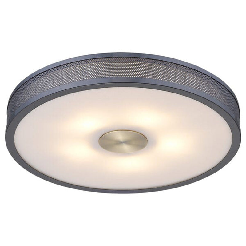 Frame taklampe 43 cm - Lys grå/Antikk messing-Taklamper-Halo Designs-5705639742394-Lightup.no