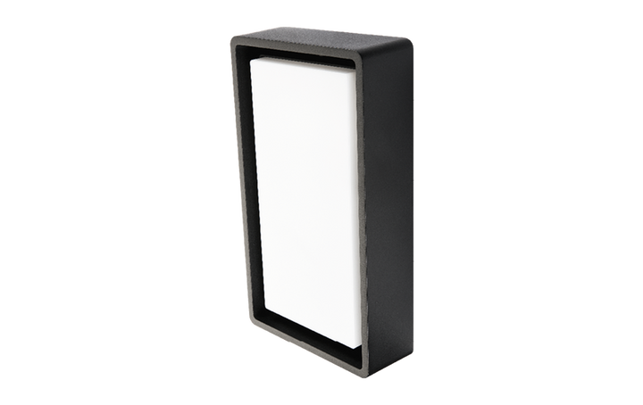 Frame vegg/taklampe 8W LED m/sensor, Svart-Utebelysning vegg veggskjold-Sg Armaturen As-3101189-Lightup.no