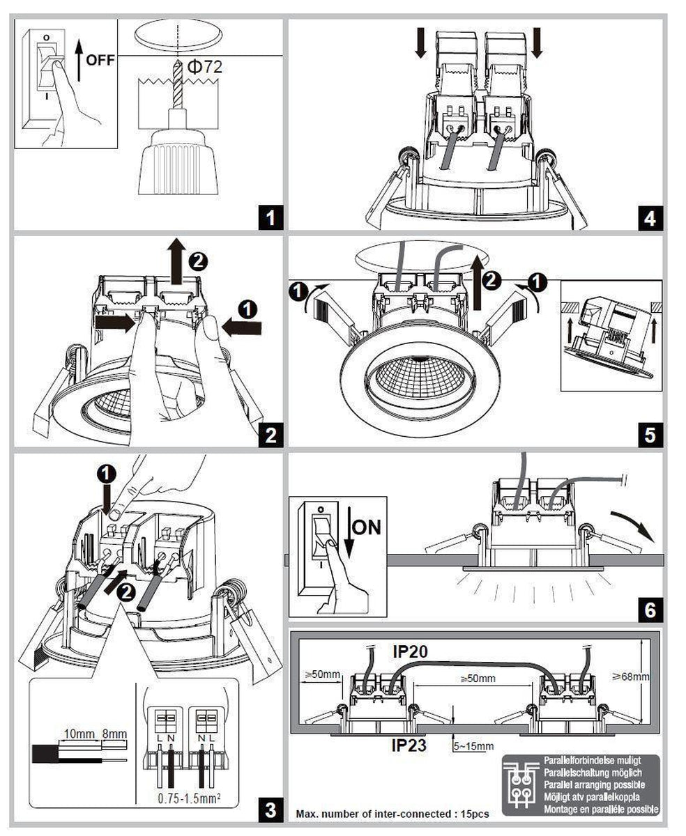 Fremont 3-Kit downlight 2700K - Hvit-Downlight lavtbyggende-Nordlux-Hvit-47580101-Lightup.no