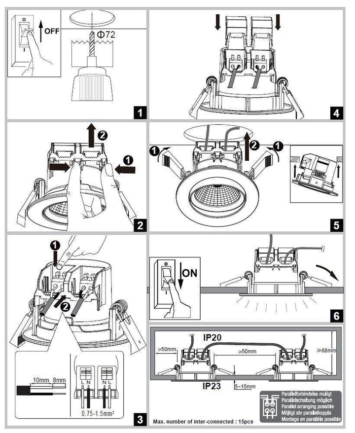 Fremont 3-Kit downlight 2700K - Hvit-Downlight lavtbyggende-Nordlux-Hvit-47580101-Lightup.no