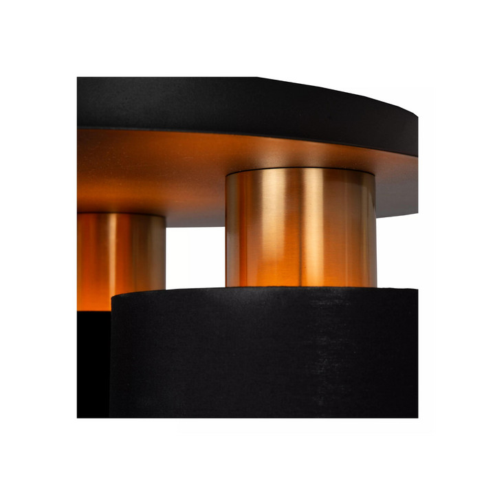 Fudral taklampe 3 - Svart/Gull-Taklamper-Lucide-Svart / Gull-LC74115/03/30-Lightup.no