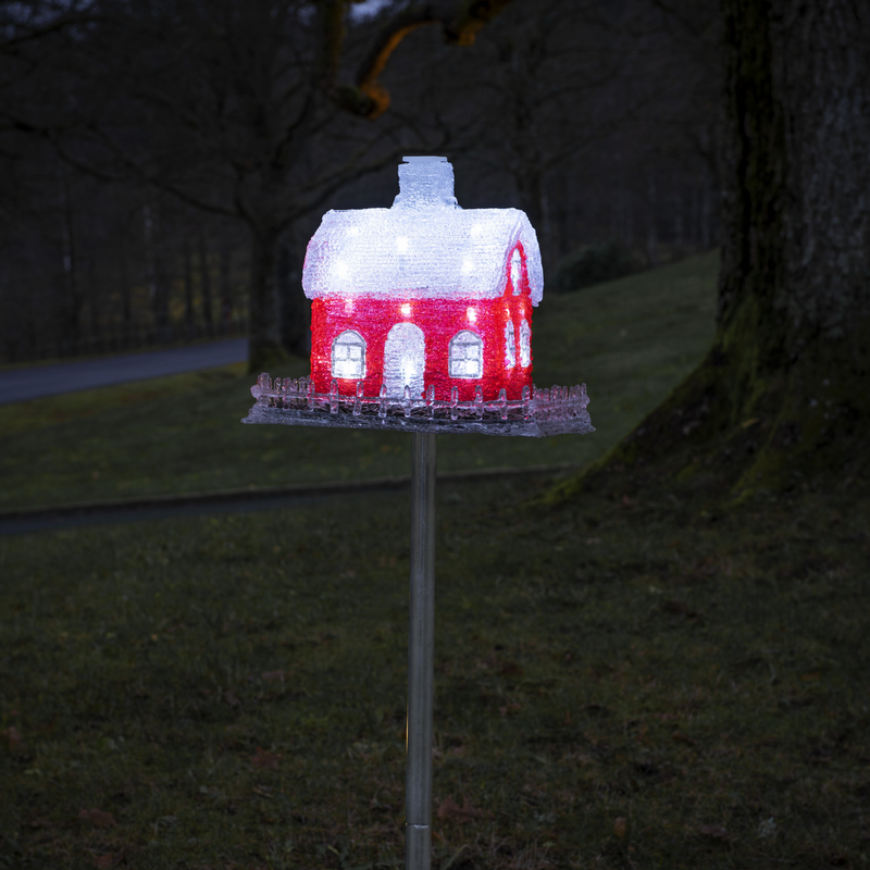 Fuglehus med LED lys-Utebelysning Hagebelysning-Konstsmide-6283-203-Lightup.no