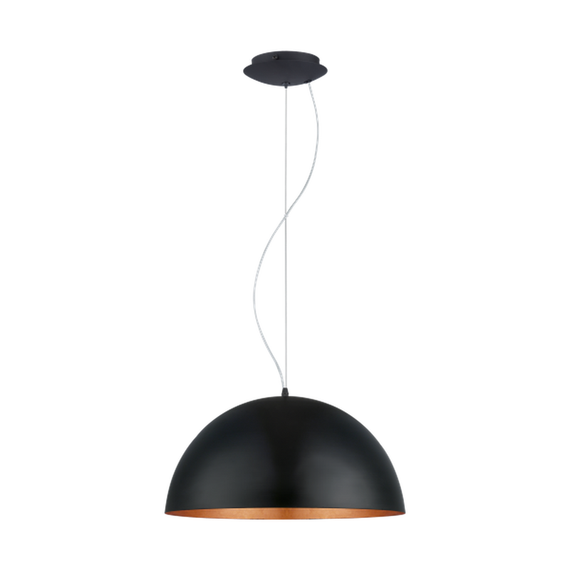 Gaetano 1 pendel, Svart/kobber-Takpendler-Eglo-94938-Lightup.no