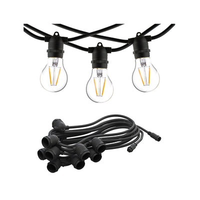 Garden Garland utendørs lysslynge 9 meter 15 lys IP65 ekstra slynge - Svart-Utebelysning Lysslynge-Nowodvorski-N-7872-Lightup.no