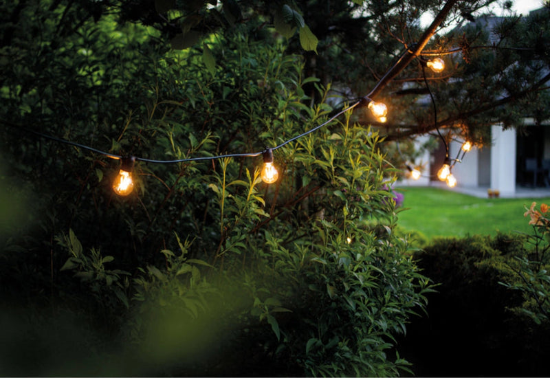 Garden Garland utendørs lysslynge 9 meter 15 lys IP65 ekstra slynge - Svart-Utebelysning Lysslynge-Nowodvorski-N-7872-Lightup.no