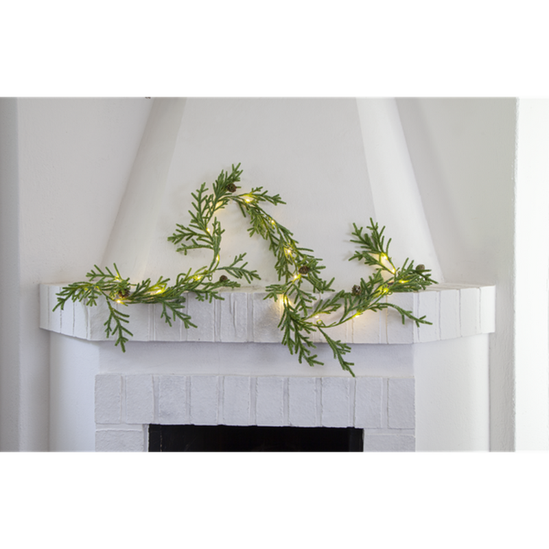 Garland dekorslynge med lys-Julebelysning dekor og pynt-Star Trading-612-64-Lightup.no