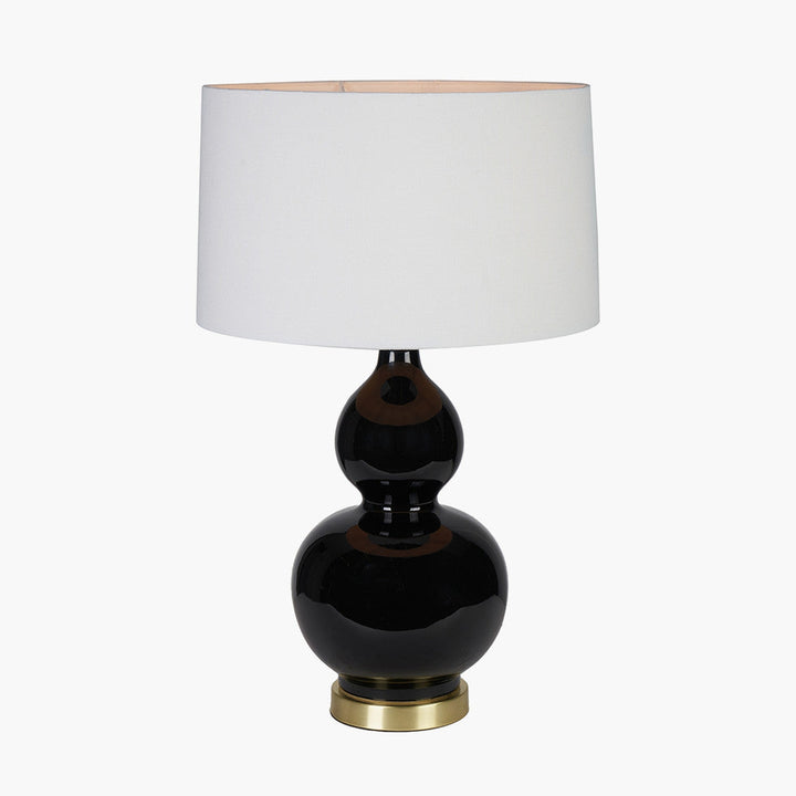 Gatsby bordlampe 63,5 cm - Svart/Hvit/Messingfarget-Bordlamper-Pacific Lifestyle-30-938-C-Lightup.no