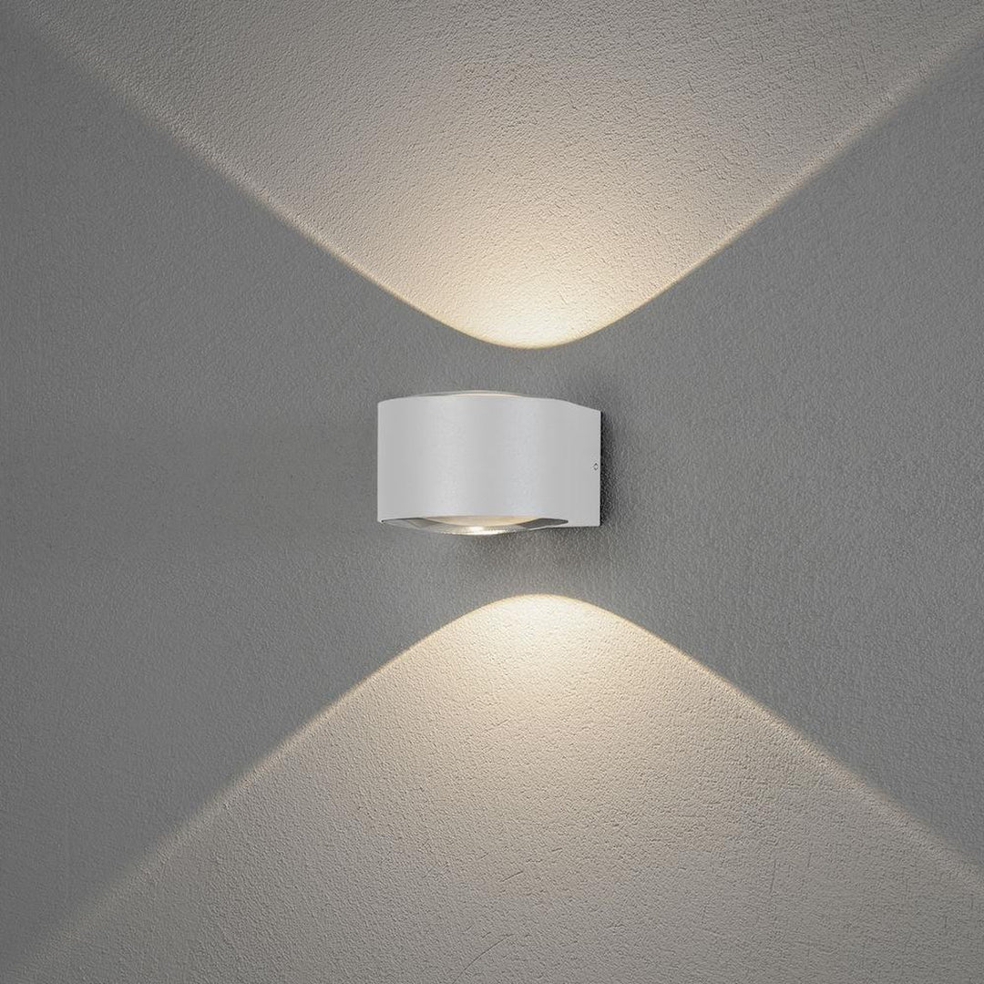 Gela vegglampe utendørs opp/ned 2x6W IP54 - Hvit-Utebelysning vegg opp og ned-Konstsmide-Hvit-7882-250-Lightup.no