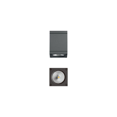 Gemma Square Downlight utendørs IP65 6W - Mørk grå-Utebelysning taklampe-Norlux-2375-45-7-Lightup.no