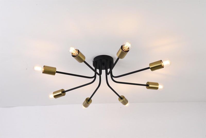 Gent taklampe/takplafond - Svart med messing detaljer-Taklamper-Scanlight-169373-Lightup.no