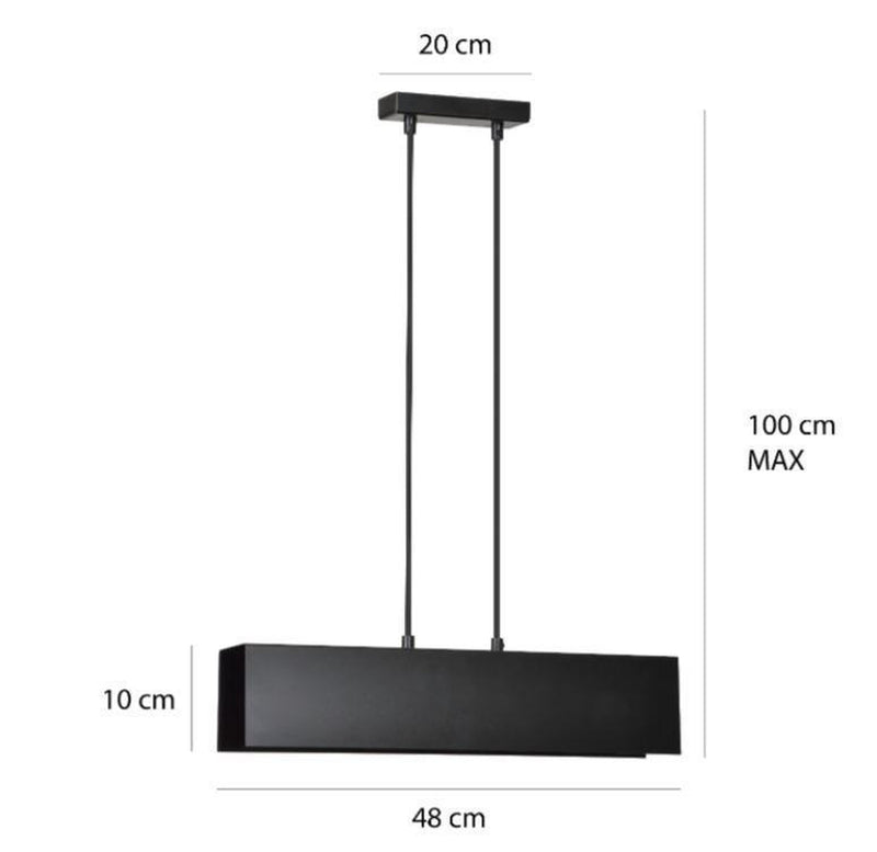 Gentor takpendel 2 lys 48 cm - Hvit-Takpendler-Emibig-673/2-Lightup.no