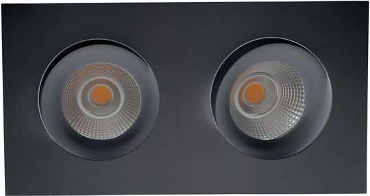 Georgia 360 lavtbyggende downlight dobbel 2x7W 2700K RA97 Dimbar IP44 - Svart-Downlight lavtbyggende-NorDesign-Svart-192972705+307760180v2-Lightup.no