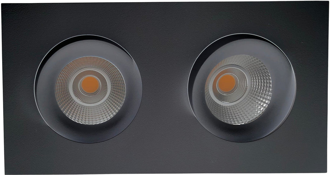 Georgia 360 lavtbyggende downlight dobbel 2x7W 3000K RA97 Dimbar IP44-Downlight lavtbyggende-NorDesign-Svart-192973005+307760180v2-Lightup.no