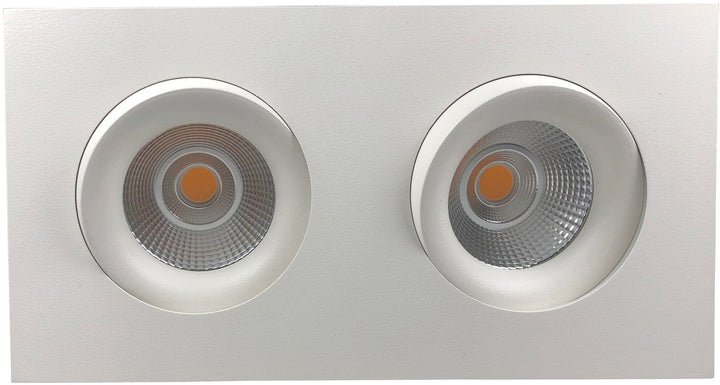 Georgia 360 lavtbyggende downlight dobbel 2x7W 3000K RA97 Dimbar IP44 - Hvit-Downlight lavtbyggende-NorDesign-Hvit-192973006+307760180v2-Lightup.no