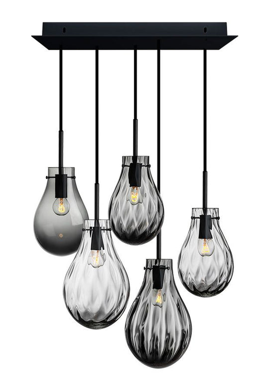 Glitre Dråper 5 stk - Grå-Takpendler-Hadeland Glassverk-Grå-Hak__GLITREBUNDLE-Lightup.no