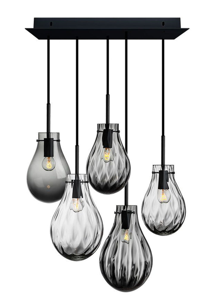 Glitre Dråper 5 stk - Grå-Takpendler-Hadeland Glassverk-Grå-Hak__GLITREBUNDLE-Lightup.no