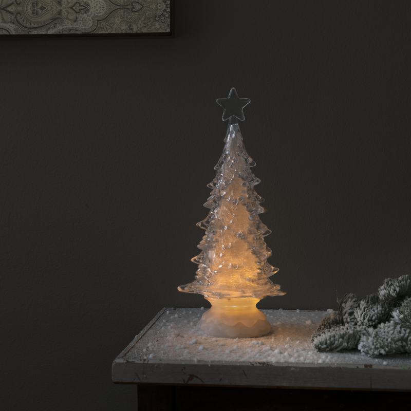 Glitrende akryltre 30 cm - Batteridrevet-Julebelysning dekor og pynt-Konstsmide-2803-000-Lightup.no