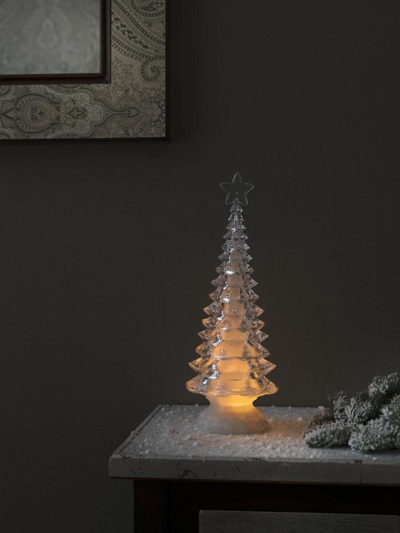 Glitrende akryltre 33 cm - Batteridrevet-Julebelysning dekor og pynt-Konstsmide-2802-000-Lightup.no
