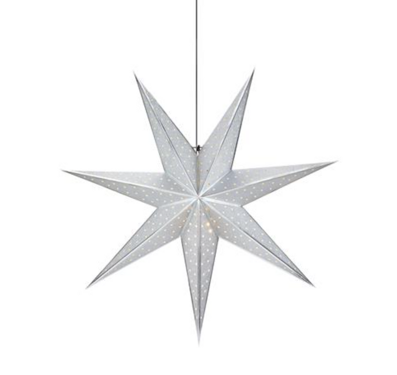 Glitter adventsstjerne 45 cm - Sølv-Julebelysning adventstjerne-Marksløjd-705789-Lightup.no