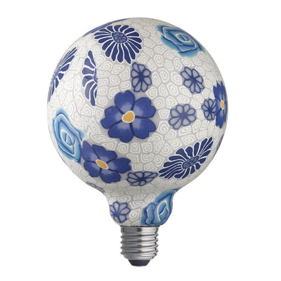 Glob Flower blå E27 dimbar 125 mm 6W-LED-pære E27 sokkel-Unison-3800150-Lightup.no