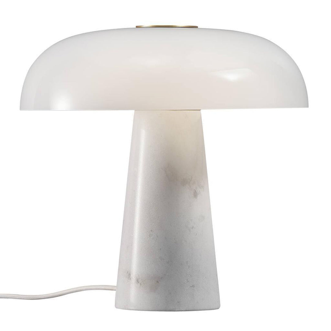 Glossy bordlampe Marmor - Opalhvit-Bordlamper-DFTP-Messing / Hvit-2020505001-Lightup.no