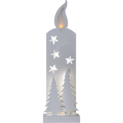 Grandy lazercut lys 50 cm - Hvit - Batteridrevet-Julebelysning dekor og pynt-Star Trading-650-18-Lightup.no
