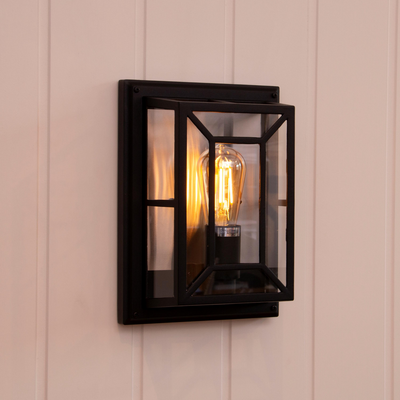 Grimstad vegg/taklampe utendørs IP44 - Svart-Utebelysning vegg veggskjold-Scanlight-169189-Lightup.no
