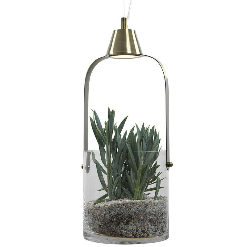 Gro blomsterpendel LED - Messing-Takpendler-Eglo-3100002183-Lightup.no