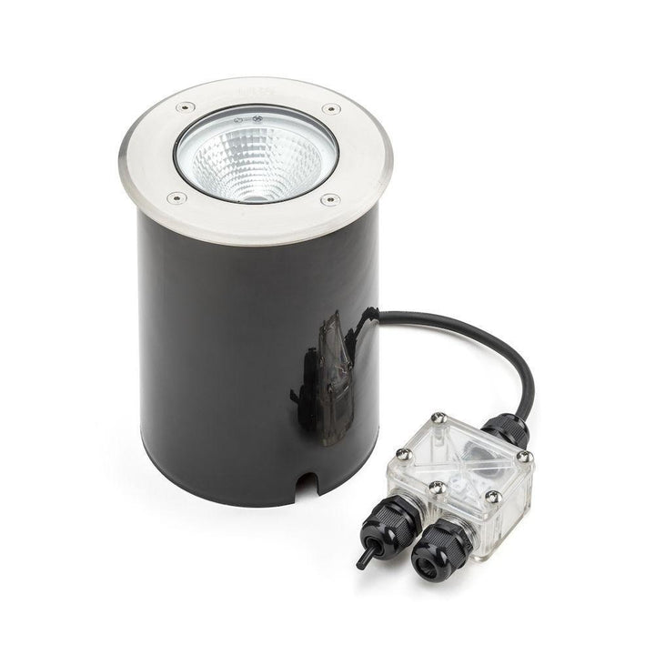 Ground markspot rund utendørs IP65 10W Dimbar- Rustfritt stål-Utebelysning uplight-Konstsmide-Stål-7997-310-Lightup.no