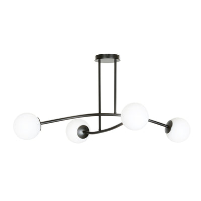 Halldor 4 taklampe - Svart/Opal-Taklamper-Emibig-1024/4-Lightup.no