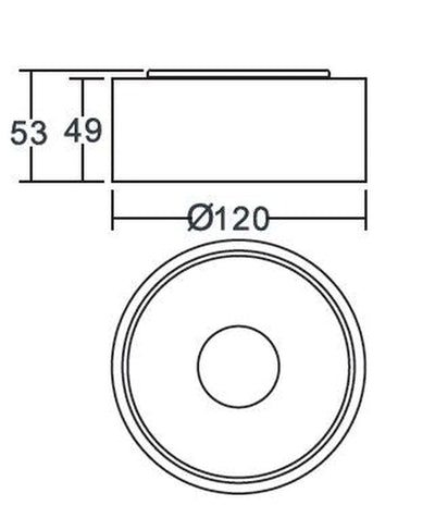 Halo 105 utenpåliggende downlight 8,9W Dimbar - Svart-Taklamper-NorDesign-511200905-Lightup.no