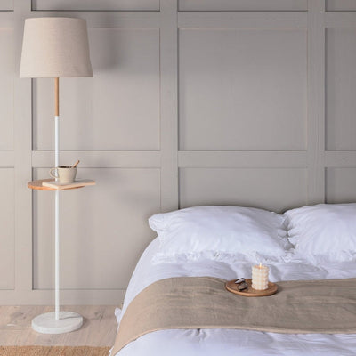 Hattman gulvlampe 165 cm - Hvit/Beige-Gulvlamper-Venture Home-15665-400-Lightup.no