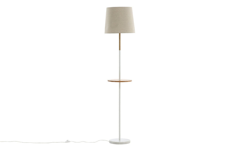 Hattman gulvlampe 165 cm - Hvit/Beige-Gulvlamper-Venture Home-15665-400-Lightup.no