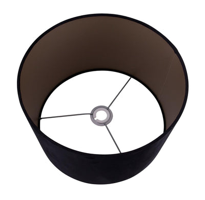 Havana gulvlampe med velour lampeskjerm og 2 leselys - Svart/Messingfarget-Gulvlamper-Scanlight-169799+169040-Lightup.no