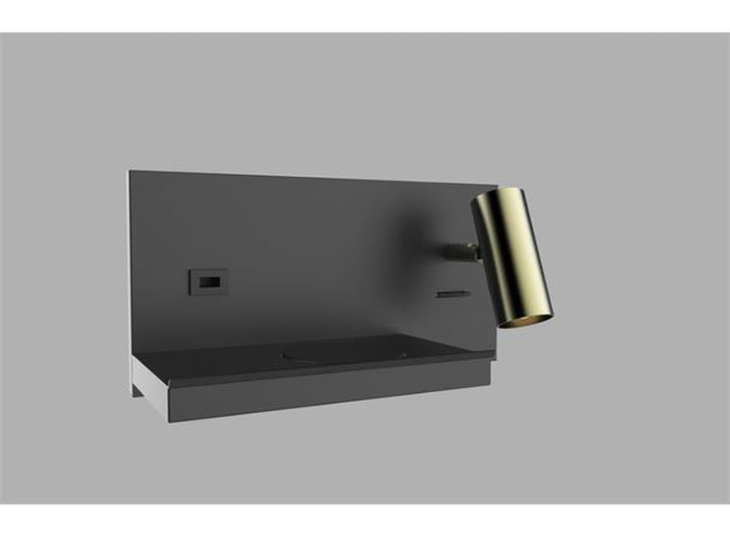 Havana høyre vegglampe med trådløs lader - Svart-Vegglamper-Scanlight-169595-Lightup.no