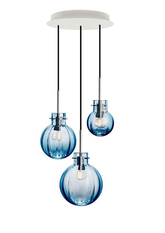 Havblikk Krystallkuler 3 stk - Sort Baldakin-Takpendler-Hadeland Glassverk-Blå-Hak__1215496_HAVBLIKK 3 STK -BNDL-Sort-Baldakin-Lightup.no