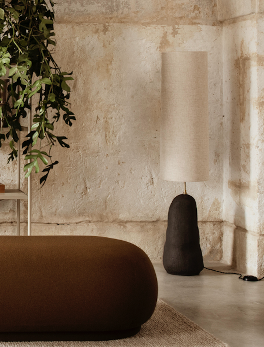 Hebe Gulvlampe Mørk grå/Natur-Gulvlamper-Ferm Living-Natur-Feg__100553101+100356206-Lightup.no