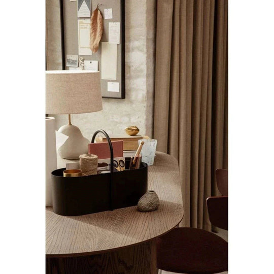 Hebe bordlampe Small Offhvit /Curry-Bordlamper-Ferm Living-Hvit / Brun-Feg__100325202+100353302-Lightup.no