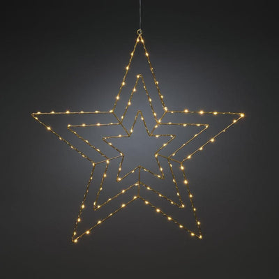 Hengende adventsstjerne 64 cm - Gull-Julebelysning adventstjerne-Konstsmide-1801-883-Lightup.no