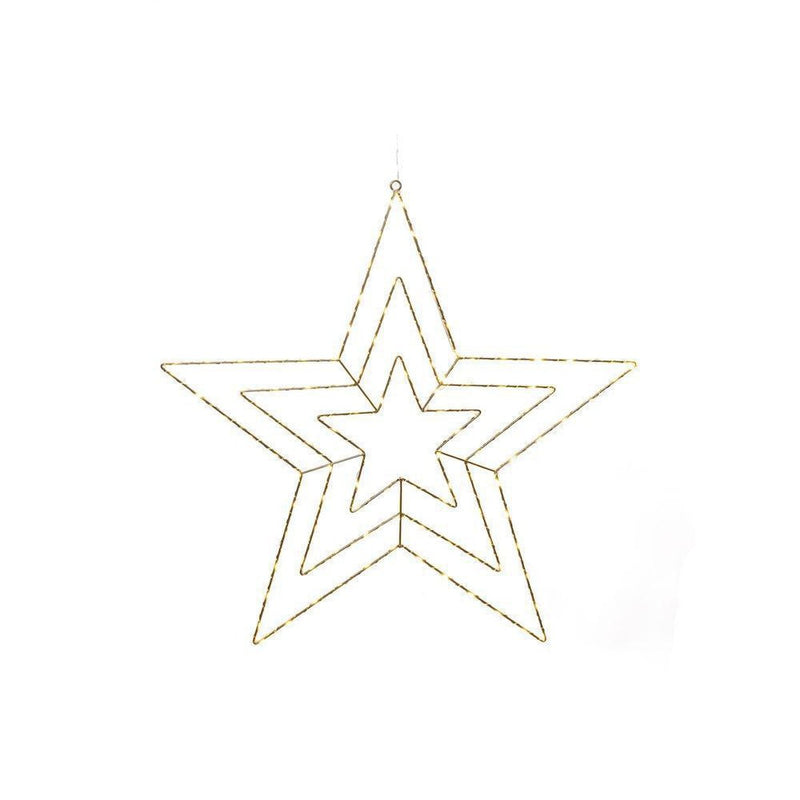 Hengende adventsstjerne 64 cm - Gull-Julebelysning adventstjerne-Konstsmide-1801-883-Lightup.no