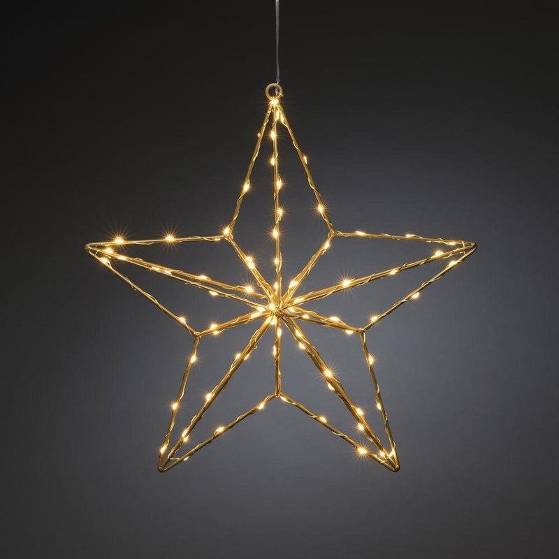 Hengende gullstjerne 36 cm-Julebelysning adventstjerne-Konstsmide-1802-883-Lightup.no