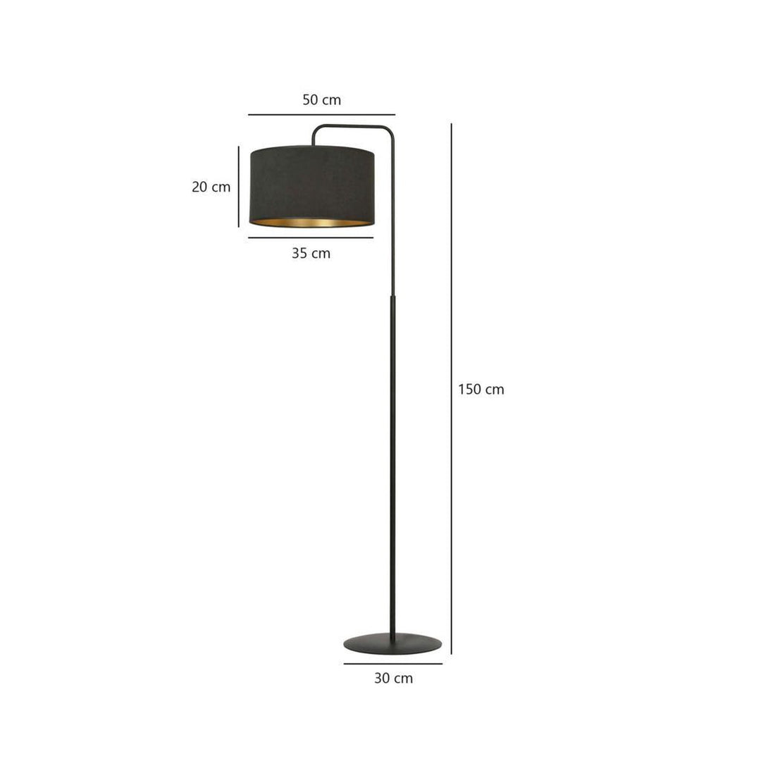 Hilde gulvlampe - Sort/Gullfarget-Gulvlamper-Emibig-Sort / Gull-1054/LP1-Lightup.no
